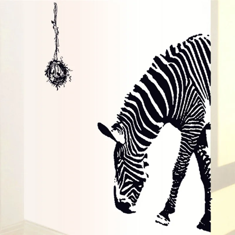 Настенная Наклейка с головой зебры виниловая настенная арт серия DIY