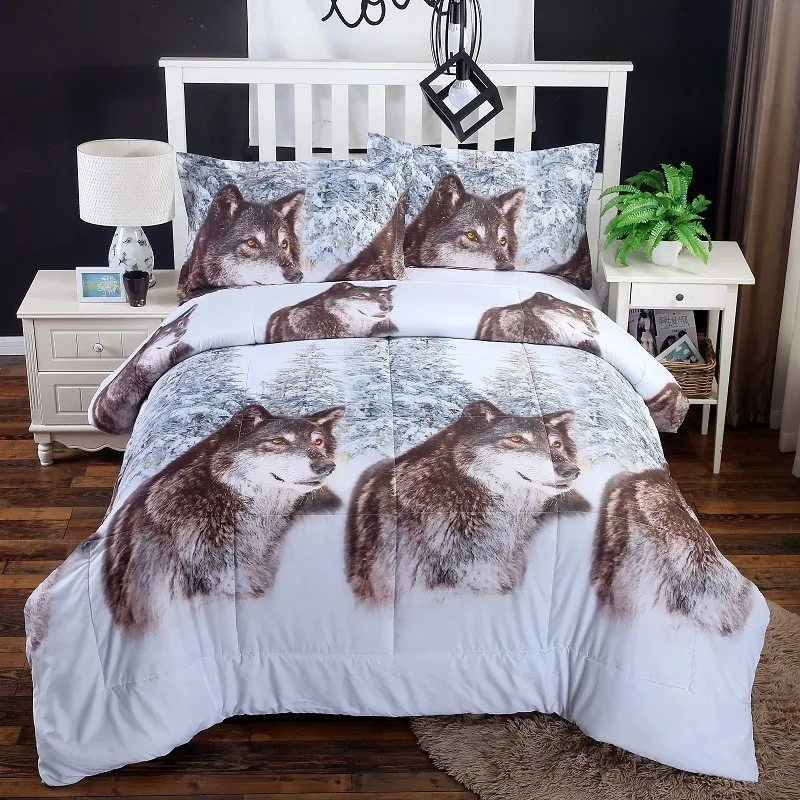 one wolf quilt 3D летнее одеяло, кондиционер, тонкое одеяло, покрывало для кровати, Розовая Лилия, покрывало с цветами, домашний текстиль для кровати, Лидер продаж - Цвет: one wolf quilt