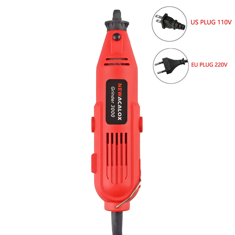 NEWACALOX EU/US 260 Вт шлифовальный станок Dremel роторный инструмент Мини электрическая дрель с переменной скоростью шлифовальный станок набор гравировальных аксессуаров - Цвет: GN3 Rotary Tool