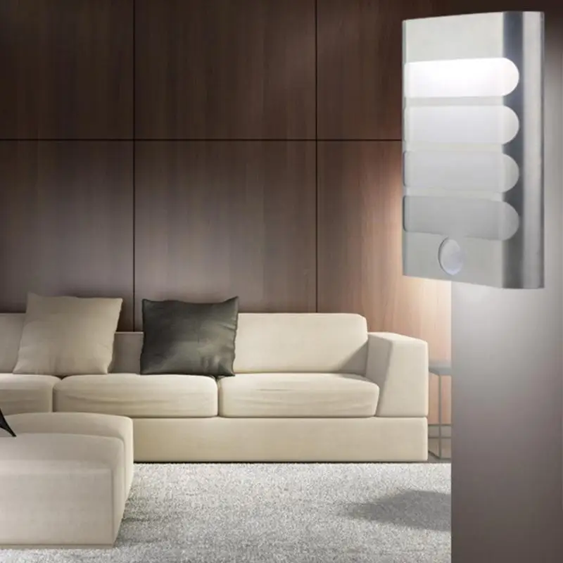 USB Перезаряжаемый сенсор ночник беспроводной PIR датчик движения настенный