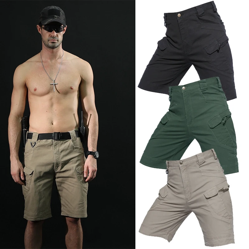 PureLeisure Men Outdoor Fishing Shorts Cargo Trousers Military Tactical Shorts for Mens Fishing Hiking Trekking Bike Shorts