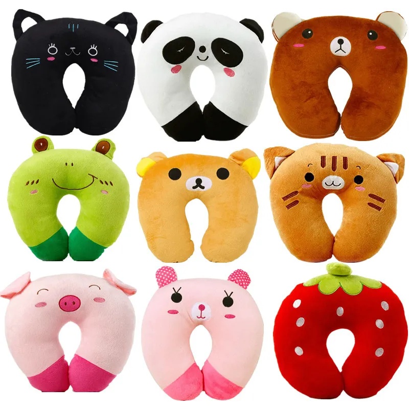

28X30CM New Soft Baby U-Shaped Plush Sleep Neck Protection Pillow Office Cushion Cute Lovely Travel Pillows