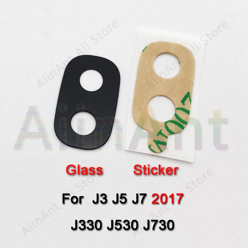 Стеклянная задняя камера для Samsung Galaxy J3 J5 J7 2015 2016 2017 J320 J530 J730 кольцо с наклейкой |