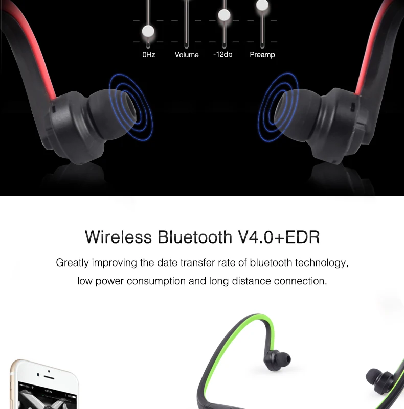 S9 Bluetooth наушники спортивные беспроводные наушники Поддержка TF/SD карты Bluetooth гарнитура музыкальные наушники с микрофоном для iPhone Xiaomi