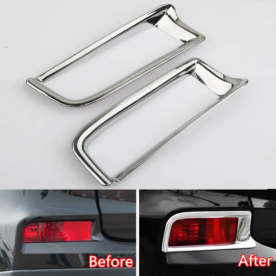 

YAQUICKA 2pcs/set Chrome ABS Car Rear Tail Fog Light Lamp Cover Trim Sticker Fit For Honda CRV 2015 2016 Chromium Styling