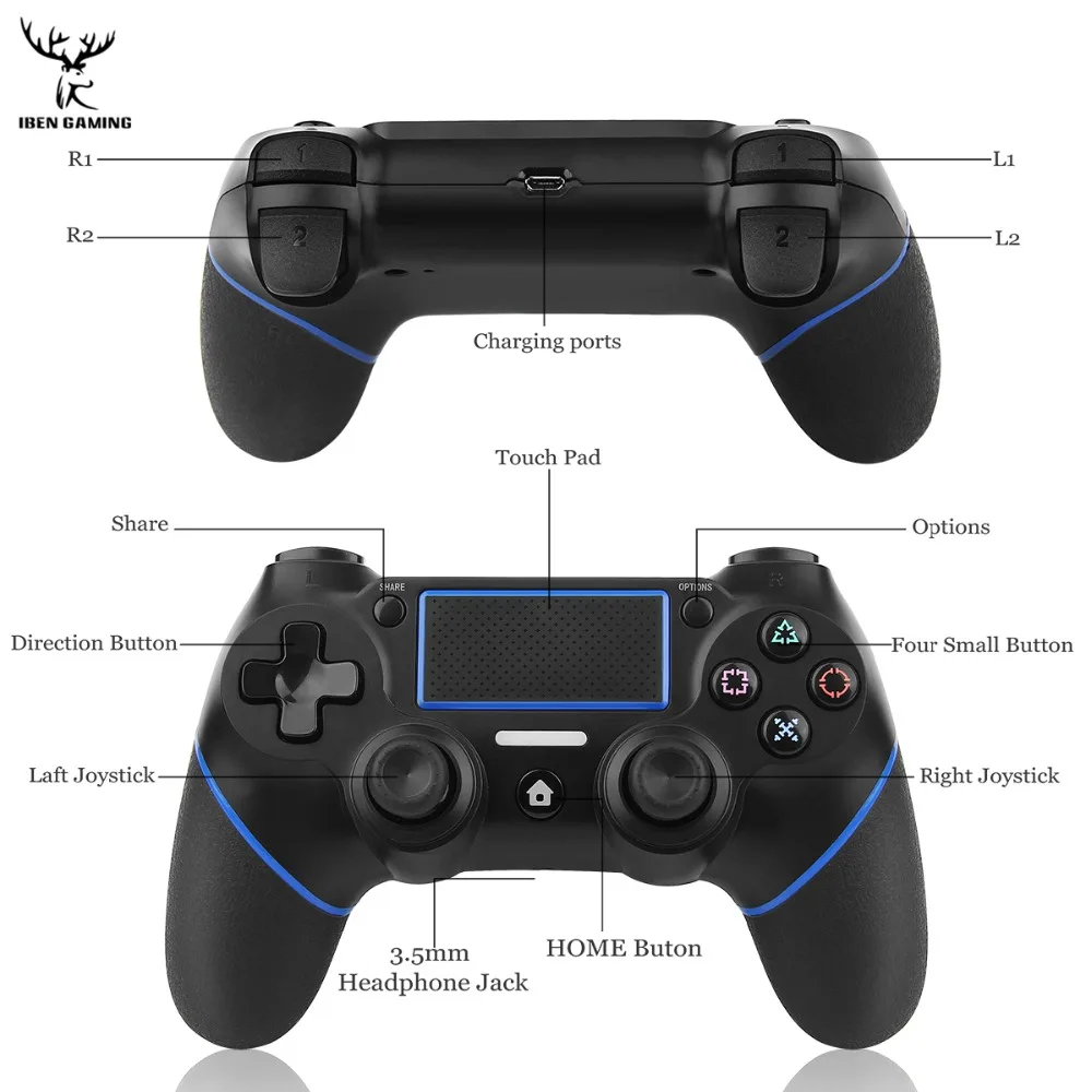 IBen Bluetooth беспроводной игровой контроллер геймпад для PS4/PC джойстик playstation 4 контроллер Dualshock 4