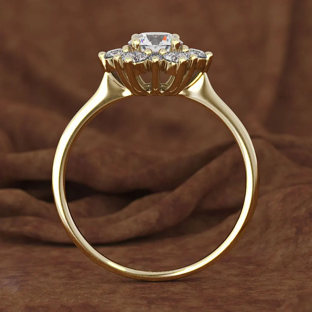 Модные женские серебряные белые топазы с кристаллами Снежинка кольца цветок