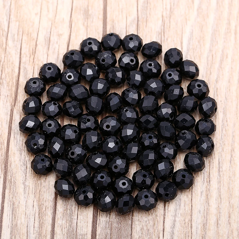 60 шт. серебро Rondelle граненый высокое качество AAA Crystal AB Стекло Свободные Spacer 8 мм