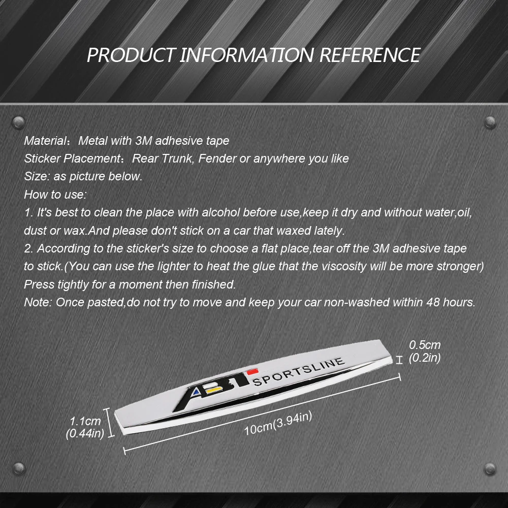 Автомобильная наклейка ABT боковая эмблема значок украшение для заднего