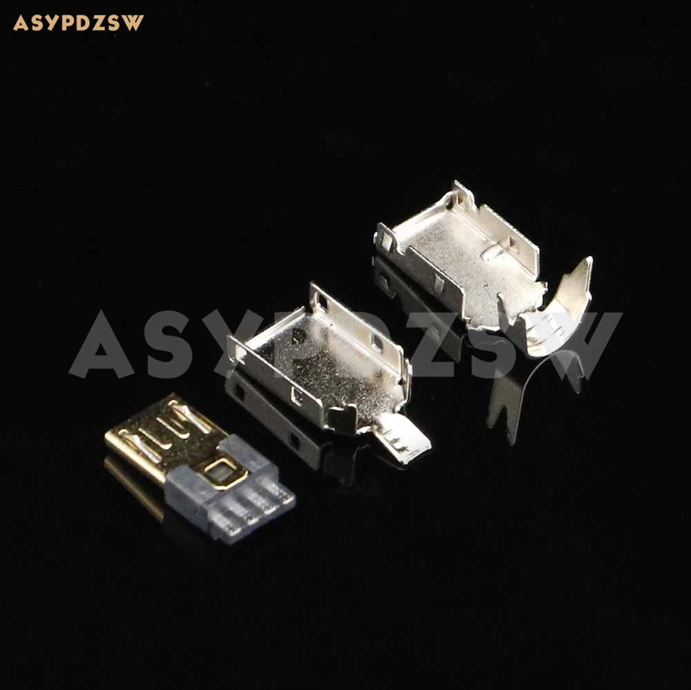 1 комплект HIFI DIY Позолоченный разъем Micro USB Type Male с никелированной оболочкой для