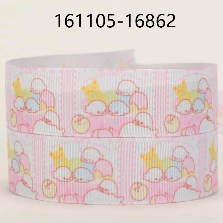 

NEW 50 yards cute Japanese cartoon mamegoma ribbon printed grosgrain ribbons DIY free shipping