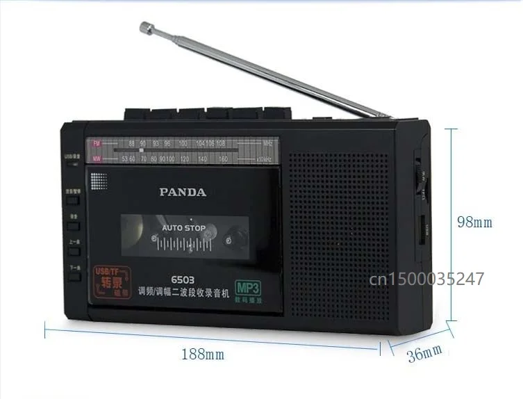 Panda 6503 Радио USB/TF транскрибция магнитофон, лента TF карта транскрибция функция рекордер