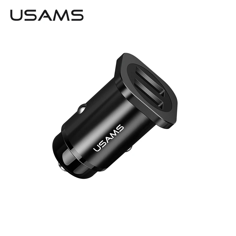 Автомобильное зарядное устройство USAMS с двумя usb портами для iPhone samsung Xiaomi 4 8 A