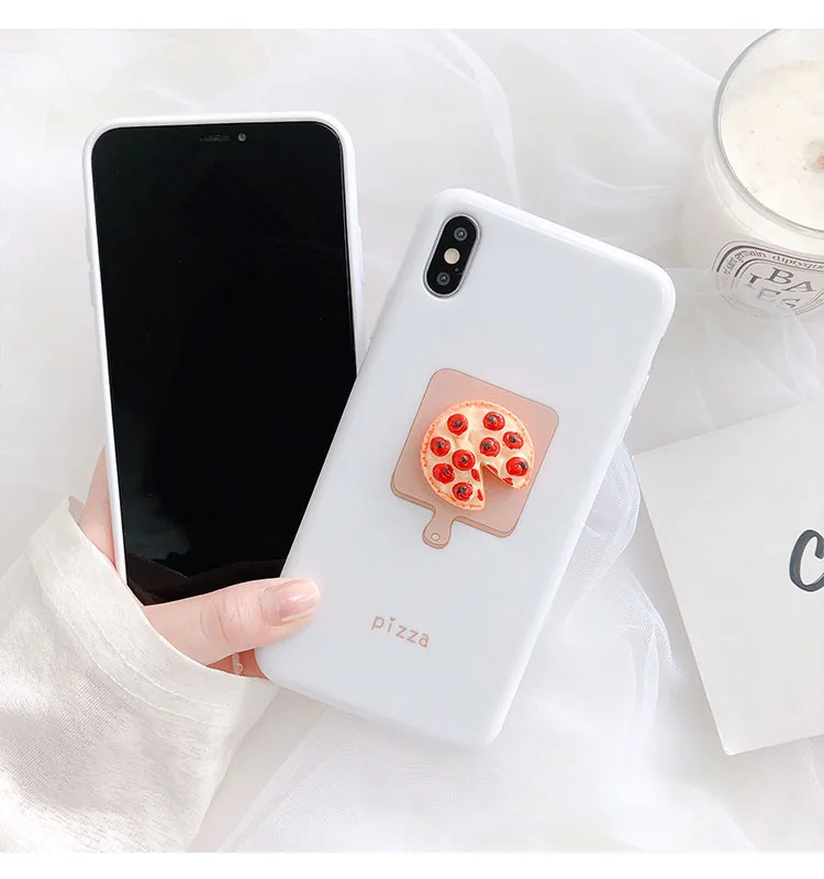 GlamPhone Чехол трехмерная пицца торт чехол для телефона для iPhone X XS Max XR Мягкий силиконовый чехол для iPhone 7 8 6 6s Plus чехол