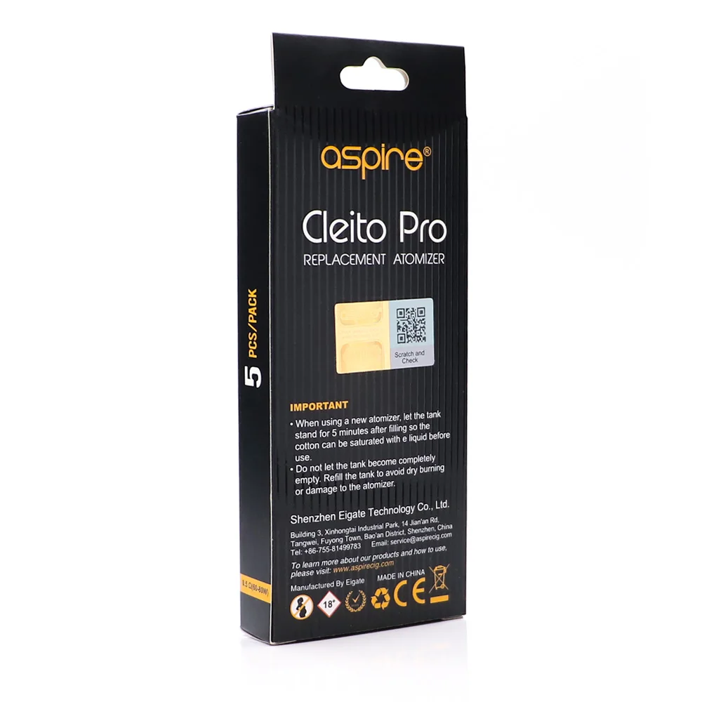 10 шт./лот новейшие оригинальные катушки Aspire cleito pro 0 5 Ом и сетчатые 15 подходят для