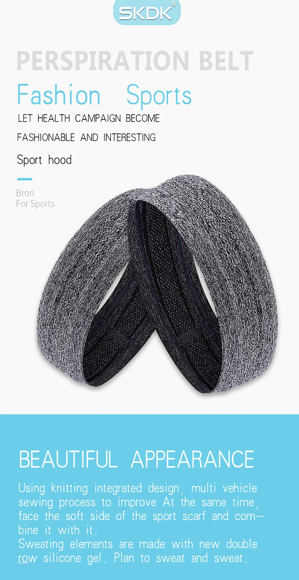 SKDK 1 шт. Sweatband эластичные Йога Бег Фитнес Пот Группа головная повязка лента для волос головы предотвратить пот группа спортивного оборудования