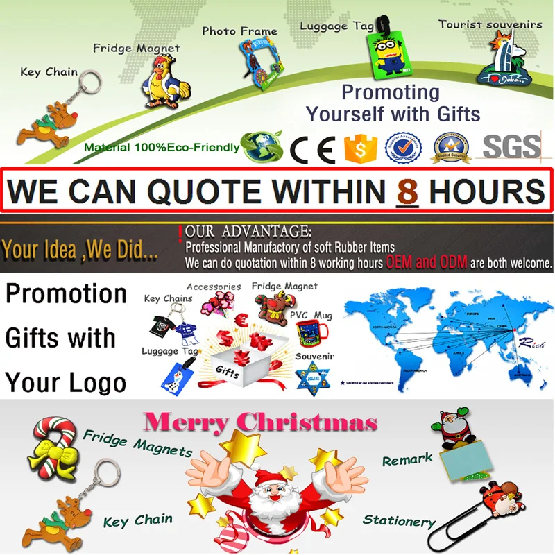 

Free Customized OEM/ODM Promotional Gifts With Your Logo Soft Rubber Cartoon Fridge Magnets Souvenir New York 1000PCS/Lot(RC-US)