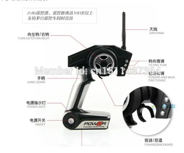 WL L959 L969 L979 L202 GM Accessories L959-52 2.4G transmitter | Игрушки и хобби
