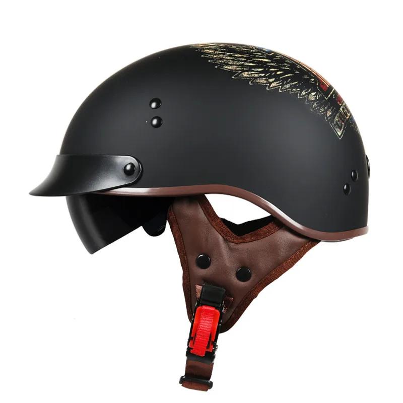 Model 10 TORC T55 винтажный полушлем летний мото rcycle шлем Ретро скутер шлем Lucky 13 Cool Skull moto casco DOT утвержден capacete - Цвет: Model 10