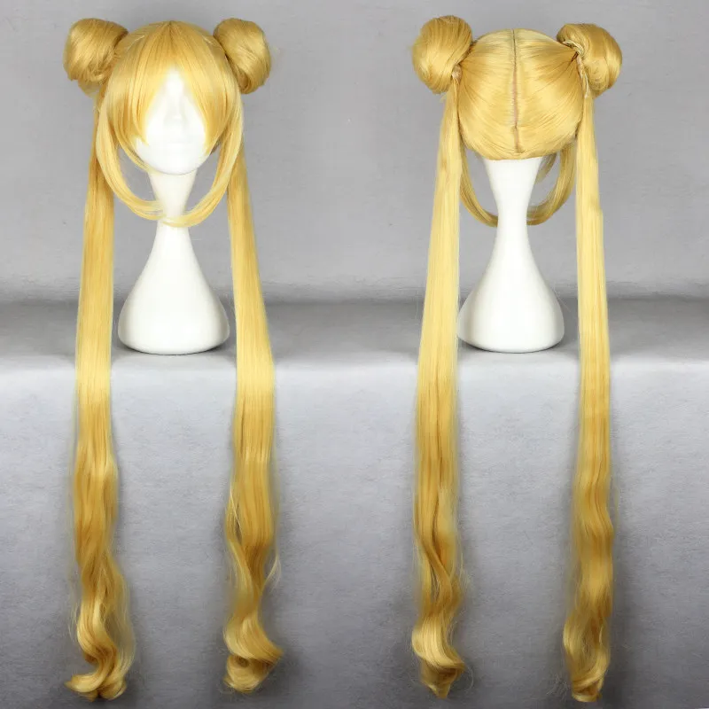 

Serena Tsukino Hair -Sailor Moon cosplay Headwear Serena Tsukino Cosplay Hair Yellow Women Sailor Moon Cosplay Hair