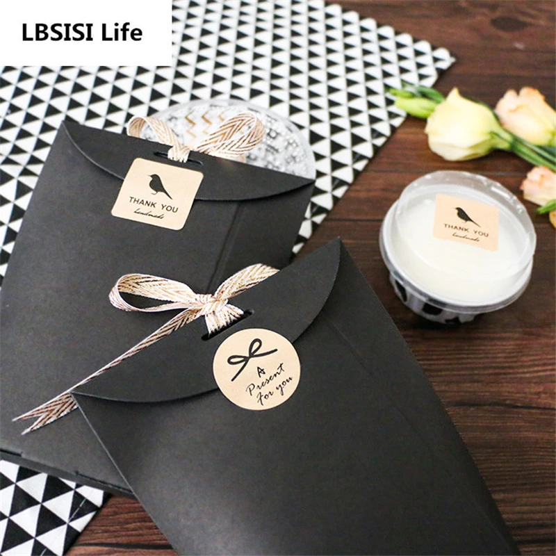 LBSISI Life, 100 шт., ручная работа, бант, бирки с птицами, этикетки, Подарочные бирки, упаковочные наклейки для сумок, украшения дома, самоклеющиеся, крафт-бумага