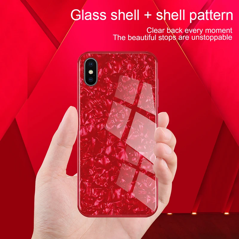 Блестящий чехол из закаленного стекла для Iphone X Xs Max Xr 8 7 6 6s Plus Apple I Phone 8plus 10S