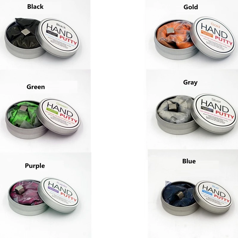 6 цветов Играть Тесто Магнитная Резина грязи Handgum глупо Шпатлёвки мягкими свет
