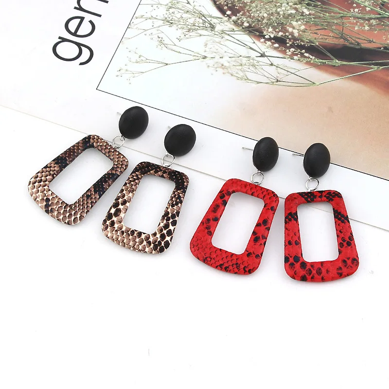 Новые дизайнерские леопардовые серьги Bohopan креативные серьги-подвески в форме