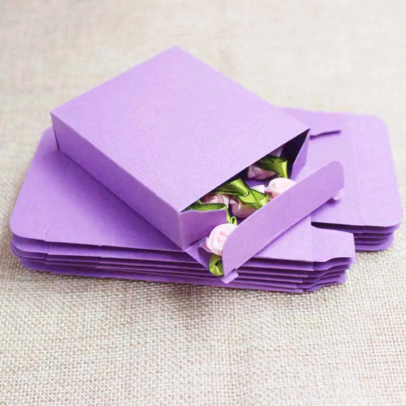 

DIY multi color Candy favor Box purple/blue/ green Merchandise Packaging Box Wedding Favors and Gifts display box 50pcs per lot