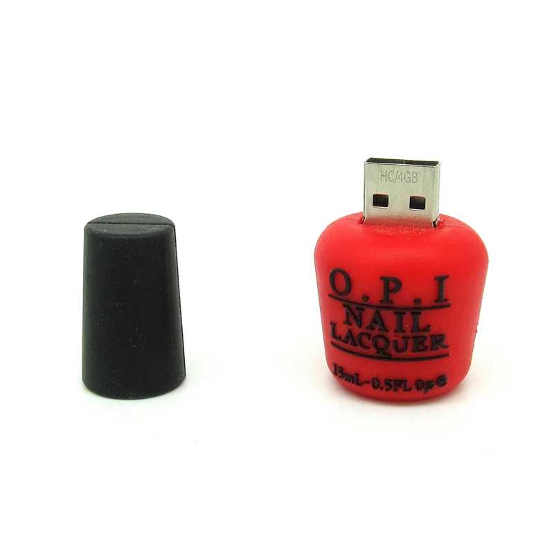 Красивая Женская мода usb флеш накопитель 64 ГБ 32 16 8 4 лак для ногтей модель карта