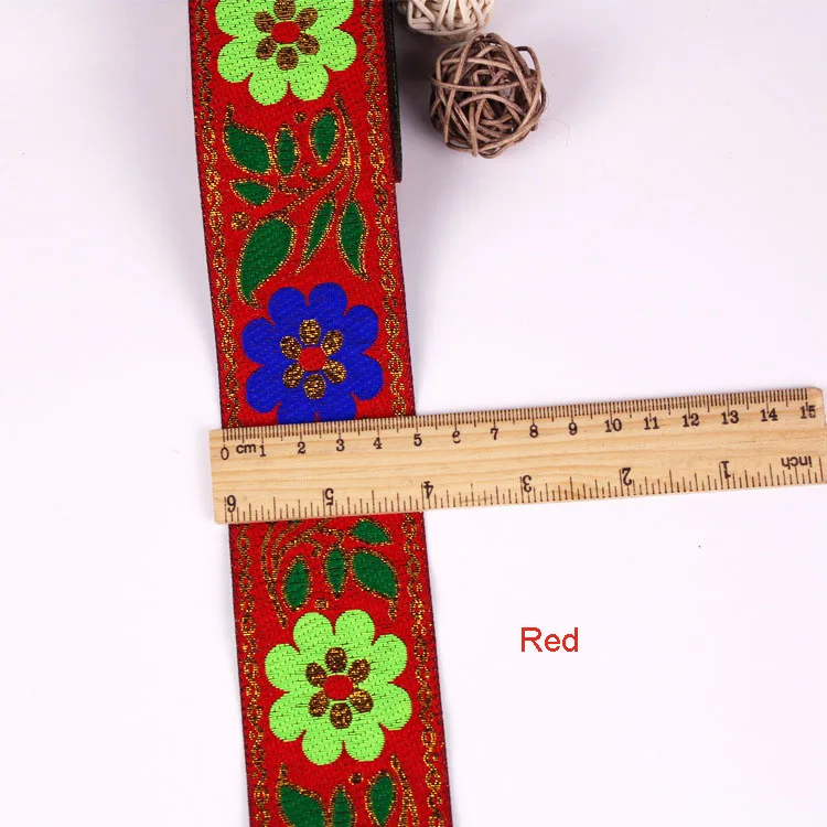 Meetee 1PC 5CM Sun Flower National Style Lace Ribbon Apparel Decoration Accessories Jacquard Satin ZK5114 | Дом и сад