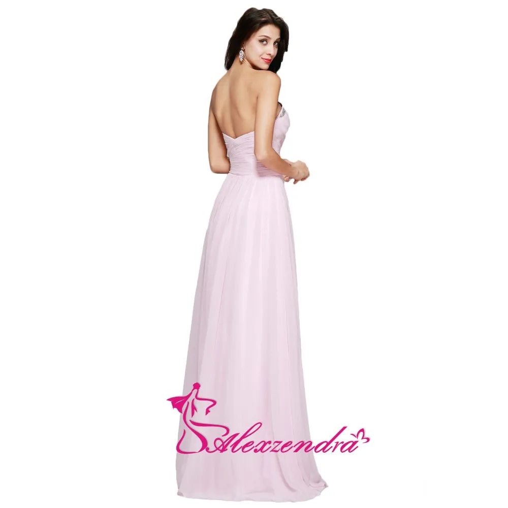 Alexzendra легкий розовый шифоновый Милая линия Выпускные платья 2018 вечерние плюс