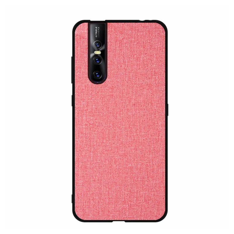 Pink Чехол для Vivo S1 V11 V15 X27 Y83 Pro Чехол X20 X21 X23 Y17 Y3 Y15 Y81 V9 IQOO pro 5G Neo Z1 Новинка Роскошная ткань Бизнес крышка - Цвет: Pink