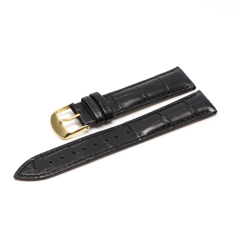 black G 12 14 16 18 19 20 21 22 24 мм ремешок из натуральной кожи роскошный ремешок для часов ремень наручные часы Дамский ремешок красный черный белый - Цвет ремешка: black G