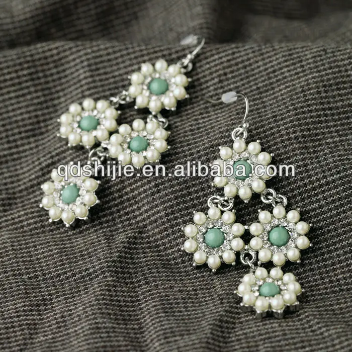 New Designer 2019 Fashion Jewelry Wholesale Chandelier Pearl Flowers Earrings for Women | Украшения и аксессуары