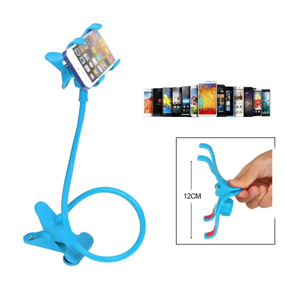 Light Blue Универсальный гибкий держатель для телефона, держатель для ленивого телефона, подставка, подставка, держатель, гибкая кровать, стол, стол, зажим, кронштейн для смартфона - Цвет: Light Blue