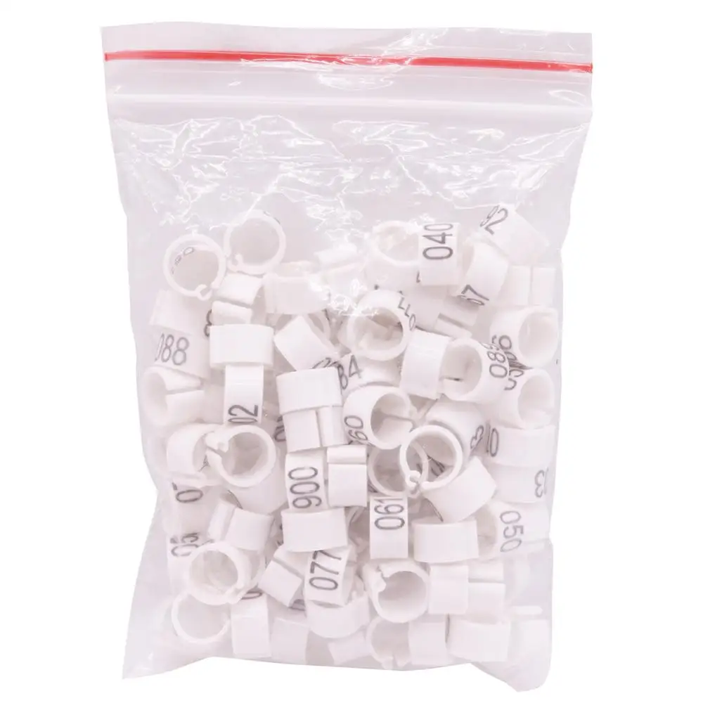 white 1000 pcs 10 пакетов 1000 шт. кольцо для ног с логотипом голубя 1-100 номер десять цветов кольцо для ног птицы наружный диаметр 10 мм/внутренний диаметр 8 мм - Цвет: white 1000 pcs