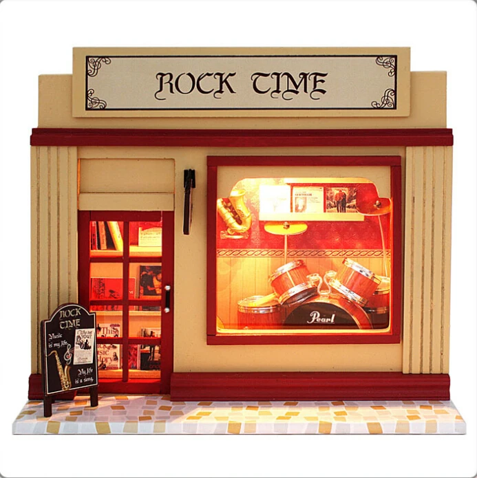 Миниатюрный Кукольный дом Конструкторы 3D ручной деревянный кукольный домик birstday