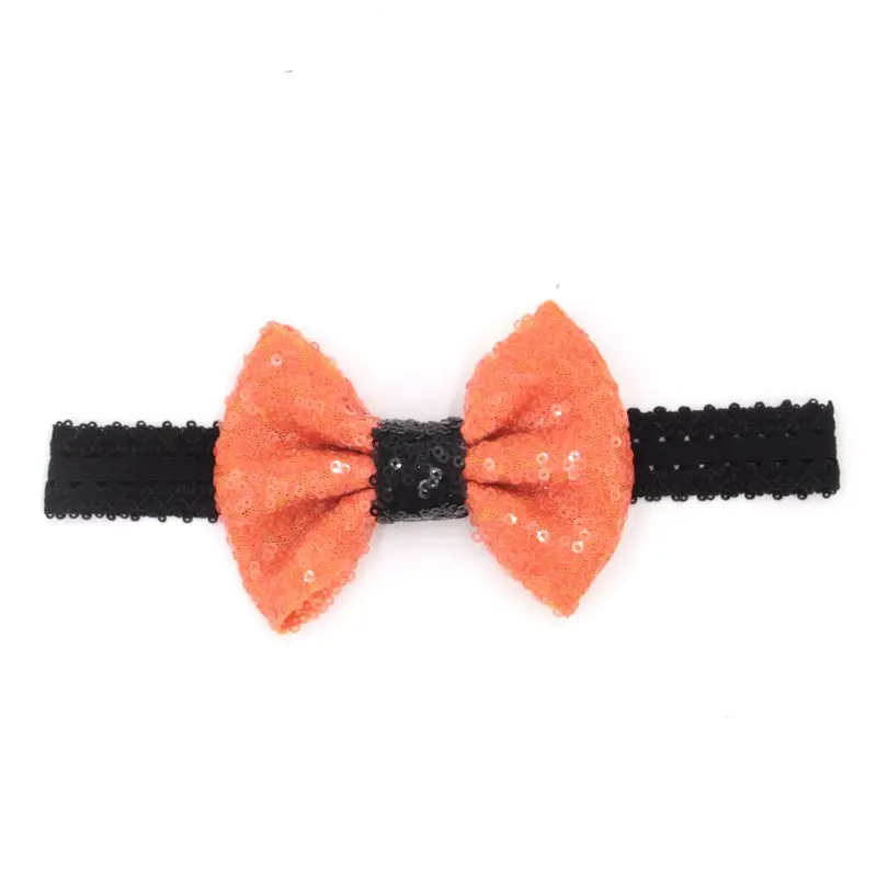 

4pcs/lot 4'' Sequins Hair Bow with Lace Headband, Hair Bow Headband For Children Hair Accessory