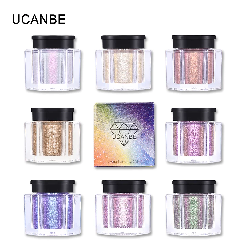 UCANBE 8 шт./компл. Хрустальный блеск блестящие тени для век пигментные