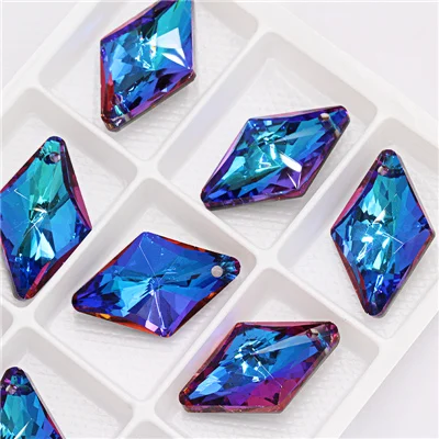 Bermuda Blue Сердечный дизайн 5 шт. 17*27 мм ювелирные аксессуары/кристалл кулон/Алмазная форма/Сделай сам/амулеты ювелирные изделия/ручной работы/серьги Findin - Цвет: Bermuda Blue
