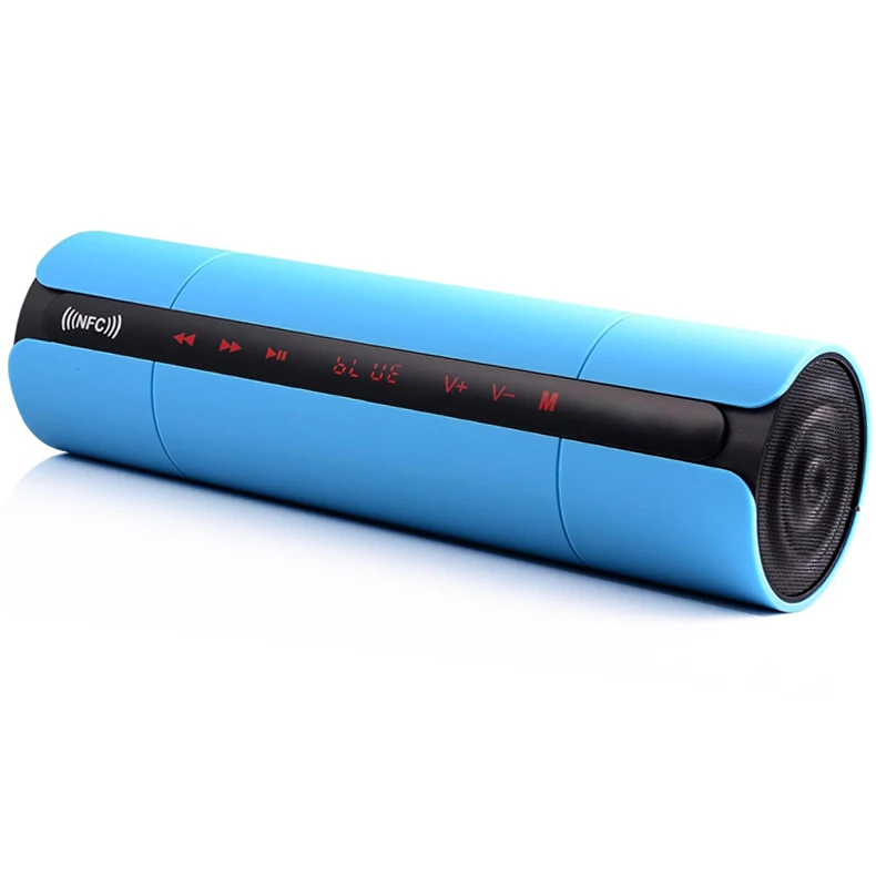 Синий KR8800 сенсорный экран супер бас стерео USB NFC Беспроводной Bluetooth динамик с микрофоном, fm-радио, TF слот для карты - Цвет: Синий