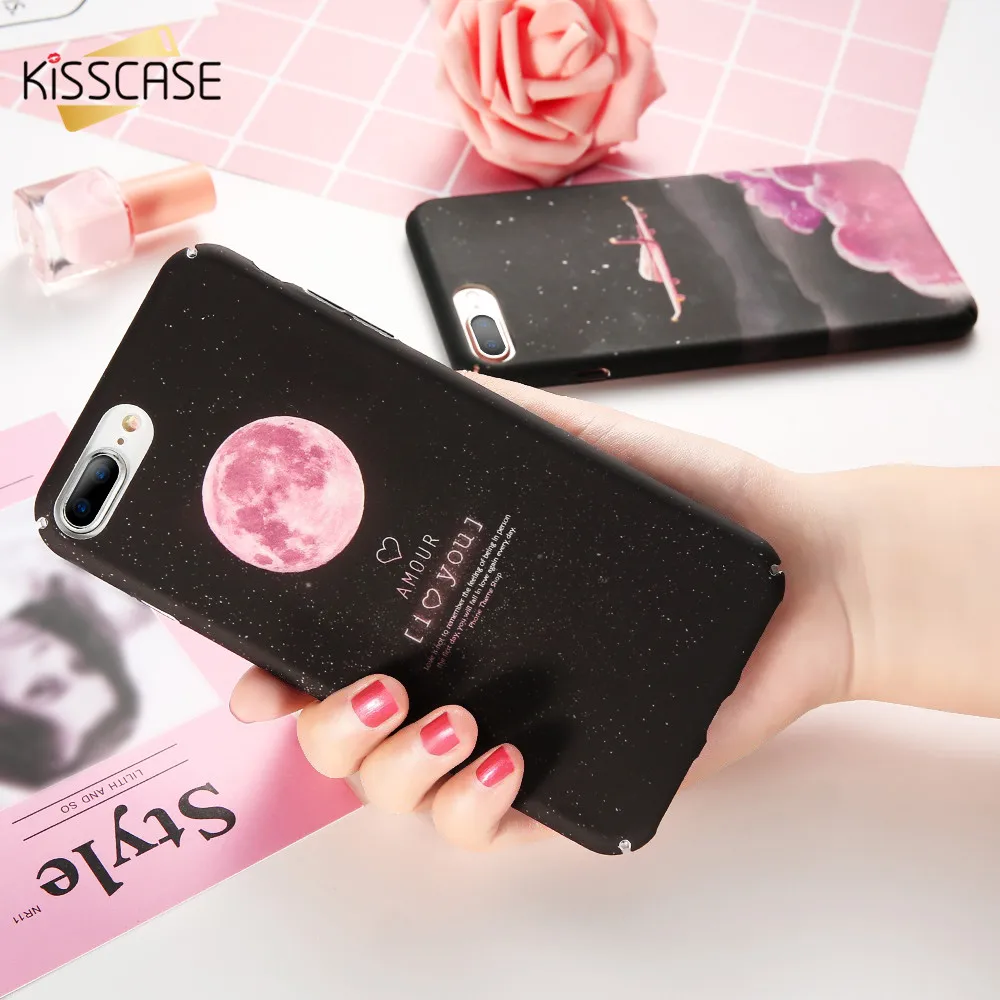 Чехол для iPhone 8 Plus милые чехлы телефонов KISSCASE X чехол 5 5S se жесткие матовые парные |
