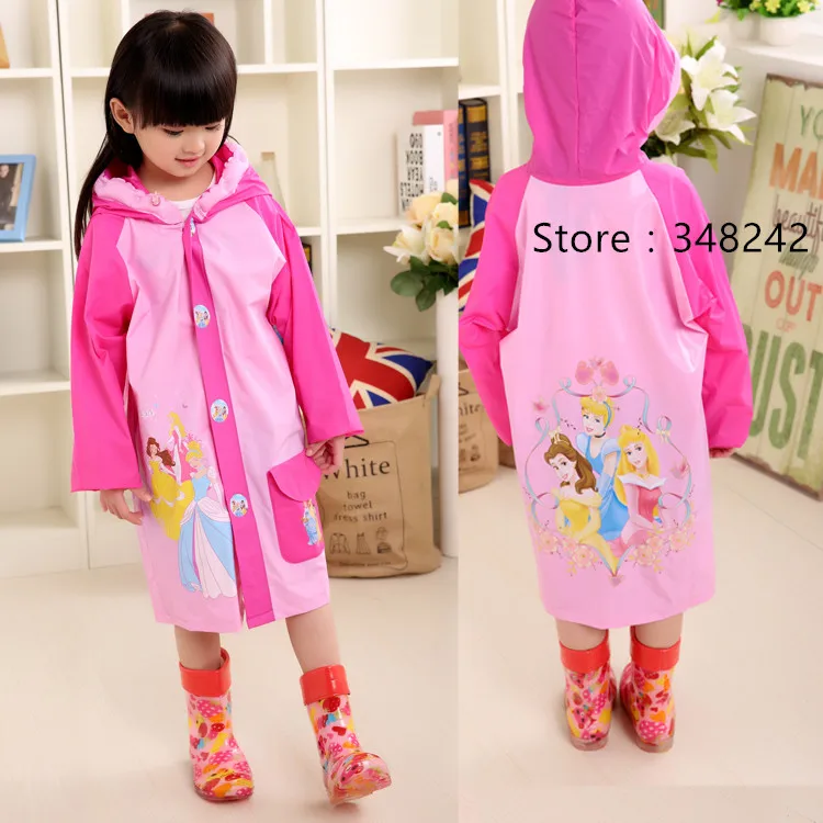 Детский плащ дождевик для детей с героями мультфильмов непромокаемое пальто