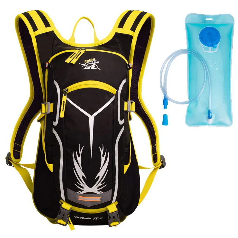 with water bag 15л велосипедный рюкзак для воды Водонепроницаемый рюкзак для скалолазания рюкзак для спорта на открытом воздухе Дорожная сумка для воды для кемпинга походная сумка - Цвет: with water bag