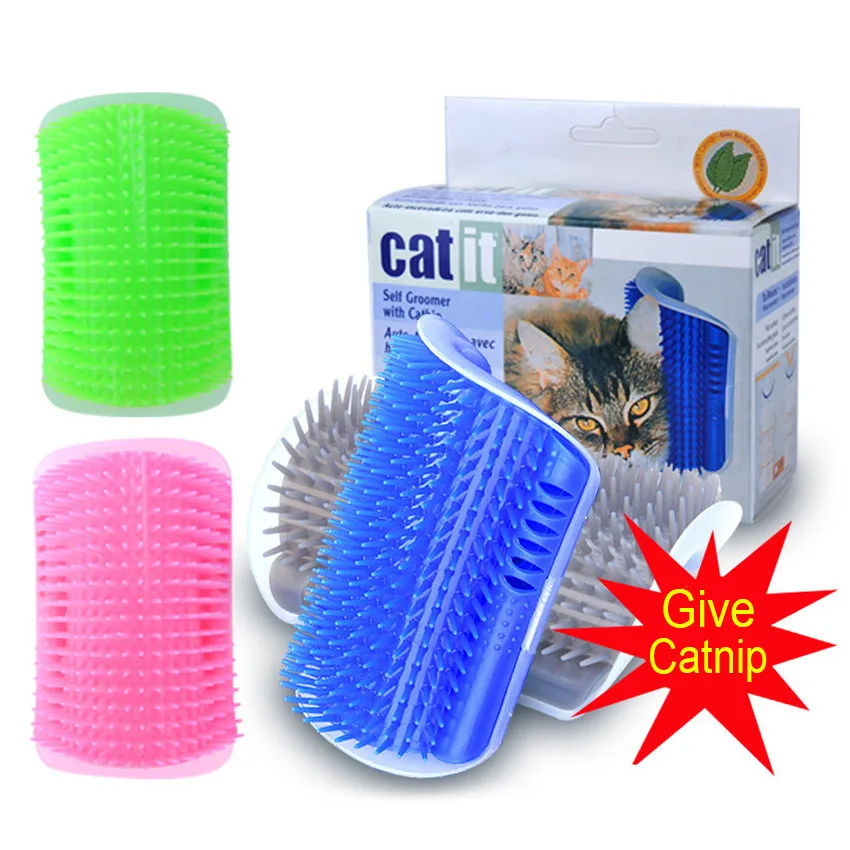 Cat настенных угловых Pet расческа играть кошка игрушка Пластик царапин щетина