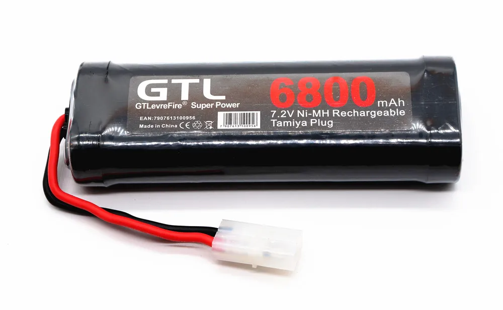 Nueva 7,2 V batera 6800 mAh NiMH Paquete de bateras para RC coche Camin Buggy Barco tanque Ni-MH bateras Gris La cena de