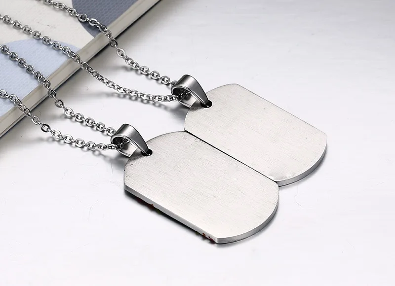 Hot Sale Collares 2pcs/pair Couple Necklace Pendant Stainless Steel Rainbow Heart Wedding Jewelry Free 2 Chains Ppn-026 | Украшения и