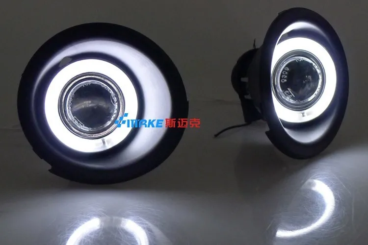 EOsuns CCFL Ангел глаз Светодиодный дневной ходовой светильник DRL+ противотуманный светильник+ объектив проектора для chevrolet captiva 2008-2010