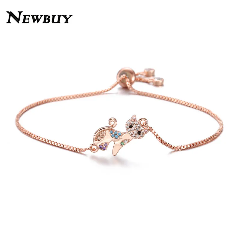 NEWBUY 2019 Мода с милым котом очаровательное браслеты для женщин Девушка 4 цвета